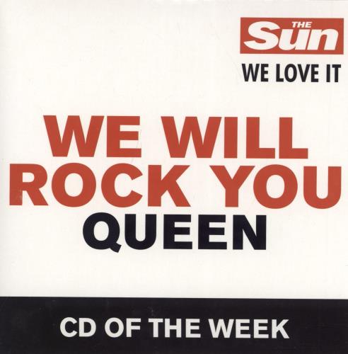 Queen We Will Rock You UK Promo CD single (CD5 / 5